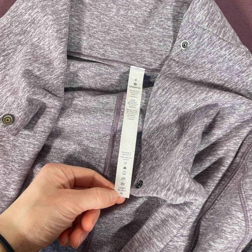 Lululemon Rulu Rally Wrap in Heathered Graphite Purple - size 4 - Picture 5 of 7
